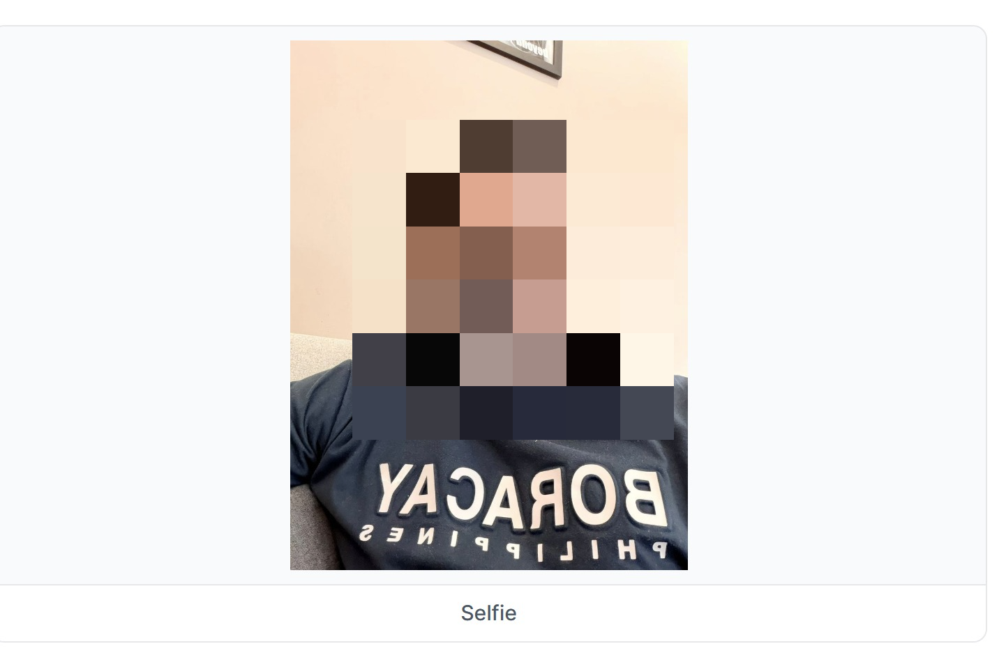 Applicant selfie matched to the document portrait